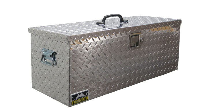 BRUTE, Portable Hand Tote Aluminum Diamond Plate 32"L x 12" H x 12", TOTE-32